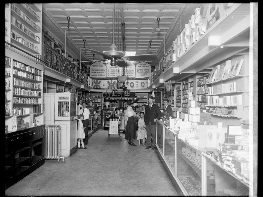 Rayonnage de produits frais en magasin